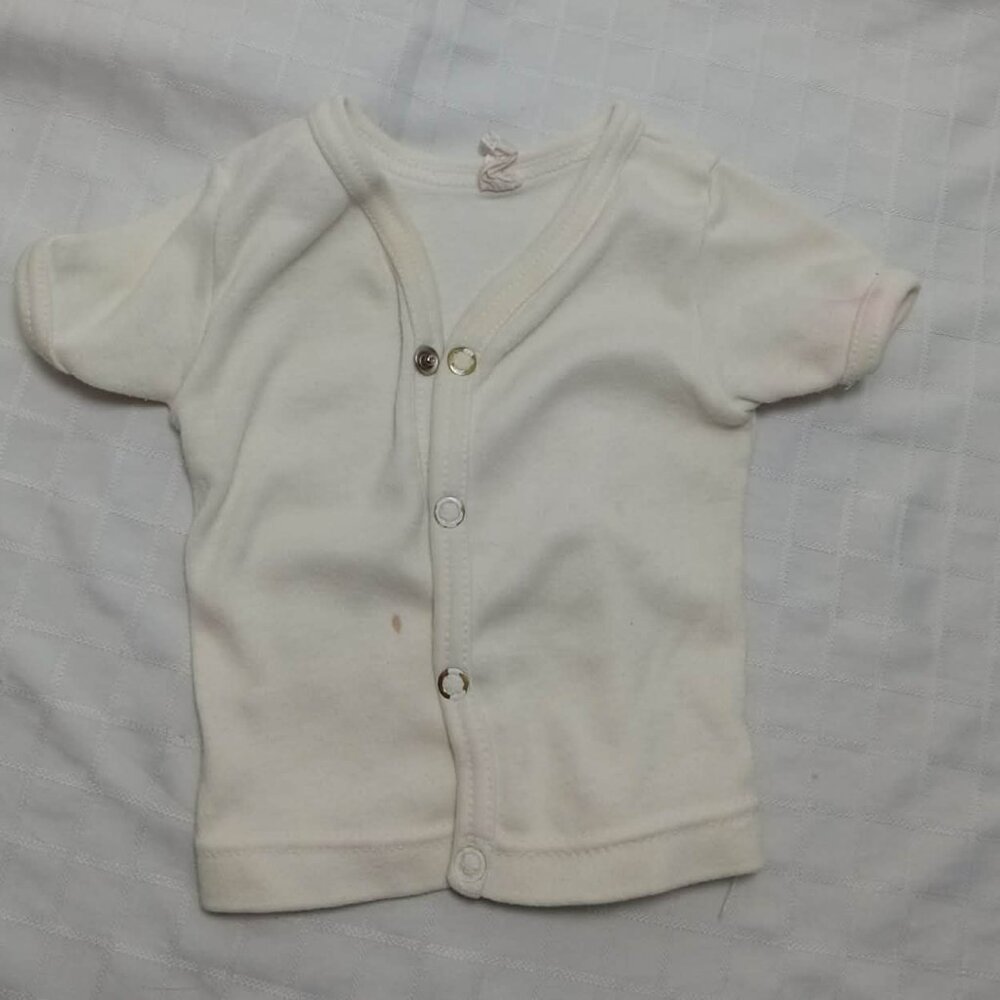 Soft and warm vintage camisole for newborns, 1977